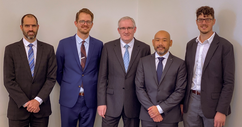 An image of the ORPC Session: Rev. Vince Ward, Mr. Colin Postma, Rev. Dr. Andrew Quigley and Mr. Cory Vandermeer